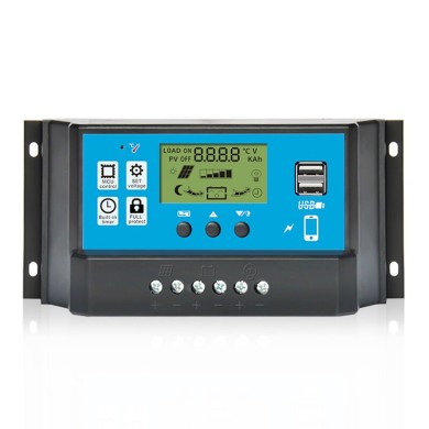 SOLAR CHARGE CONTROLLER 12/24V 40A WITH AUTOMATIC DAY-NIGHT OPERATION AND TIMER MODES
