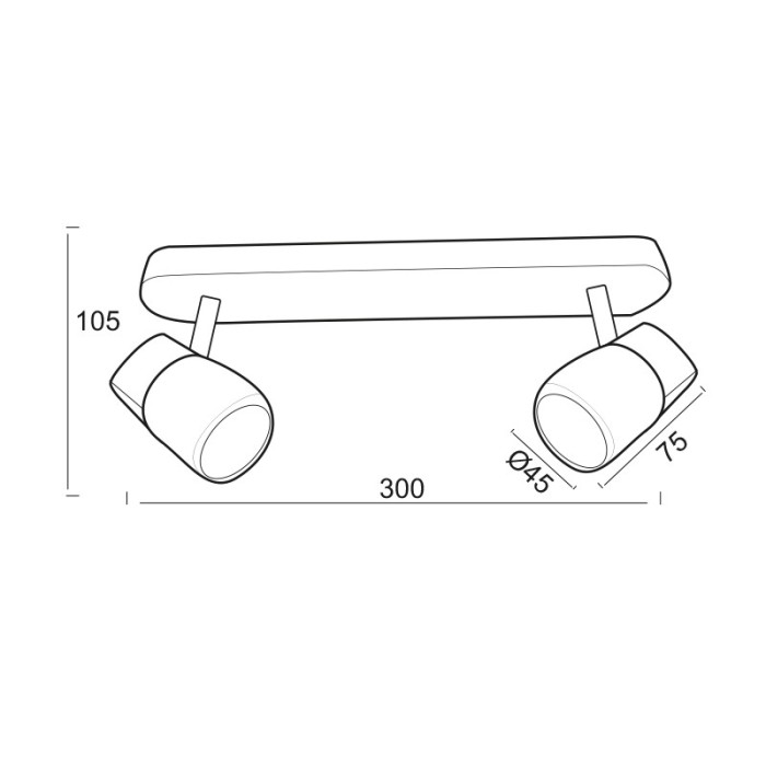SPOT GLASS G9 II NICKEL MAT NAPLES