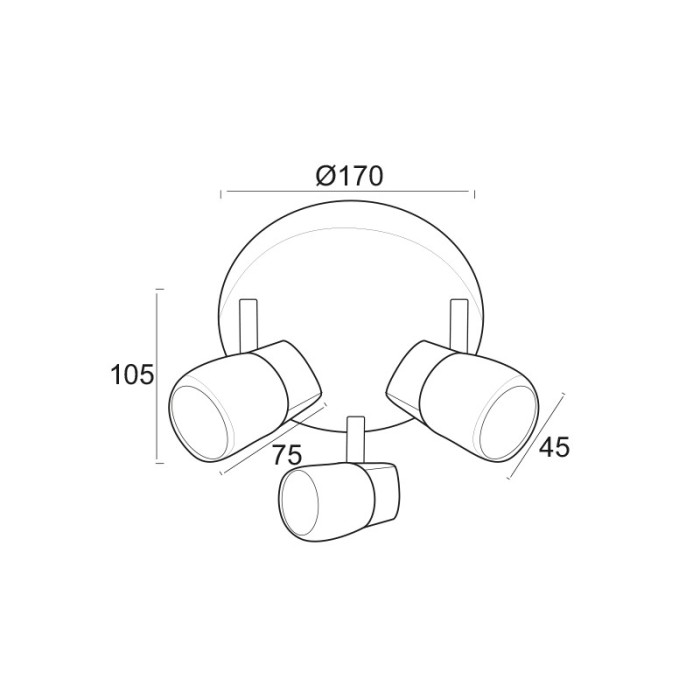 NETTO ΦΩΤΙΣΤΙΚΟ ΟΡΟΦΗΣ ΝΙΚΕΛΙΟ ΜΑΤ ΜΕΤΑΛΛΙΚΟ ΣΥΜΒΑΤΙΚΟ 3ΧG9 IP20 Φ170Χ105mm