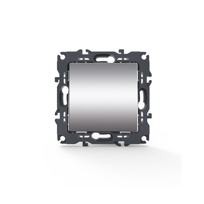 PRIME 1 GANG 1 WAY SWITCH SCREWLESS 1P 10AX 250VAC IP20 MATT ALUMINUM