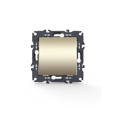 PRIME 1 GANG 2 WAY SWITCH SCREWLESS 1P 10AX 250VAC IP20 MATT CHAMPAGNE