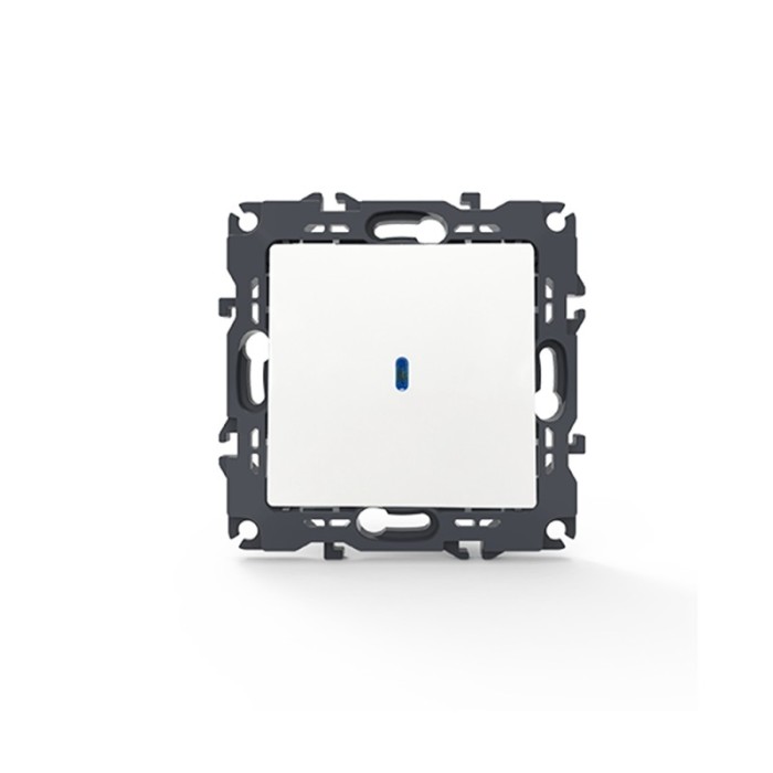 PRIME 1 GANG 2 WAY SWITCH & LED CONTROL LAMP (ON-ON) SCREWLESS 1P 10AX 250VAC IP20 WHITE