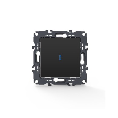 PRIME 1 GANG 2 WAY SWITCH & LED CONTROL LAMP (ON-ON) SCREWLESS 1P 10AX 250VAC IP20 MATT ANTHRACITE