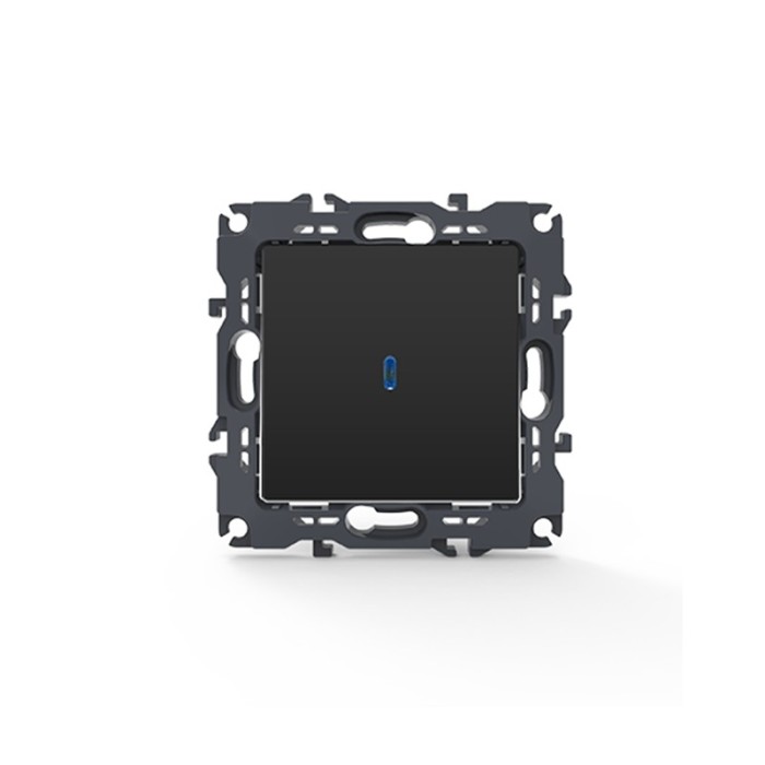 PRIME 1 GANG 2 WAY SWITCH & LED CONTROL LAMP (ON-ON) SCREWLESS 1P 10AX 250VAC IP20 MATT ANTHRACITE