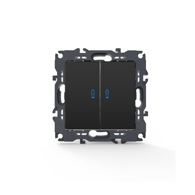 PRIME ΔΙΑΚΟΠΤΗΣ ΚΟΜΜΥΤΑΤΕΡ & LED ΛΥΧΝΙΑ ΠΡΟΣΑΝΑΤΟΛΙΣ ΜΟΥ ΜΕ ΚΛΙΠ ΠΛΑΣΤΙΚΟΣ MAT ΑΝΘΡΑΚΙ 2P 10AX 250VAC IP20