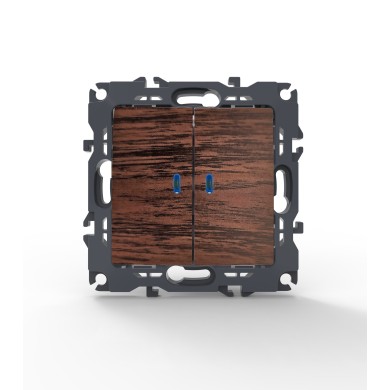 PRIME ΔΙΑΚΟΠΤΗΣ ΚΟΜΜΥΤΑΤΕΡ & LED ΛΥΧΝΙΑ ΠΡΟΣΑΝΑΤΟΛΙΣ ΜΟΥ ΜΕ ΚΛΙΠ ΠΛΑΣΤΙΚΟΣ ΧΡΩΜΑ ΞΥΛΟΥ 2P 10AX 250VAC IP20