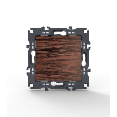 PRIME 1 GANG PUSH BUTTON SWITCH SCREWLESS 1P 10AX 250VAC IP20 WOOD