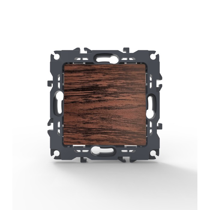 PRIME 1 GANG PUSH BUTTON SWITCH SCREWLESS 1P 10AX 250VAC IP20 WOOD