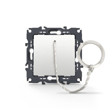 PRIME PUSH BUTTON CORD SWITCH SCREWLESS 1P 10A 250VAC IP20 WHITE