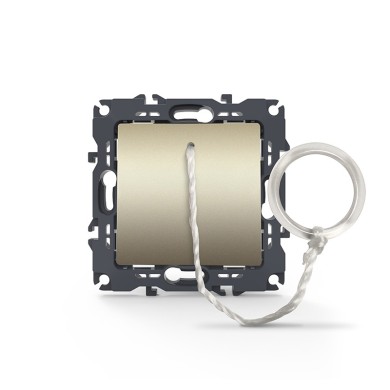 PRIME PUSH BUTTON CORD SWITCH SCREWLESS 1P 10A 250VAC IP20 CHAMPAGNE