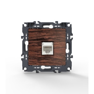 PRIME TELEPHONE SOCKET 1xRJ11 CAT3 IP20 WOOD