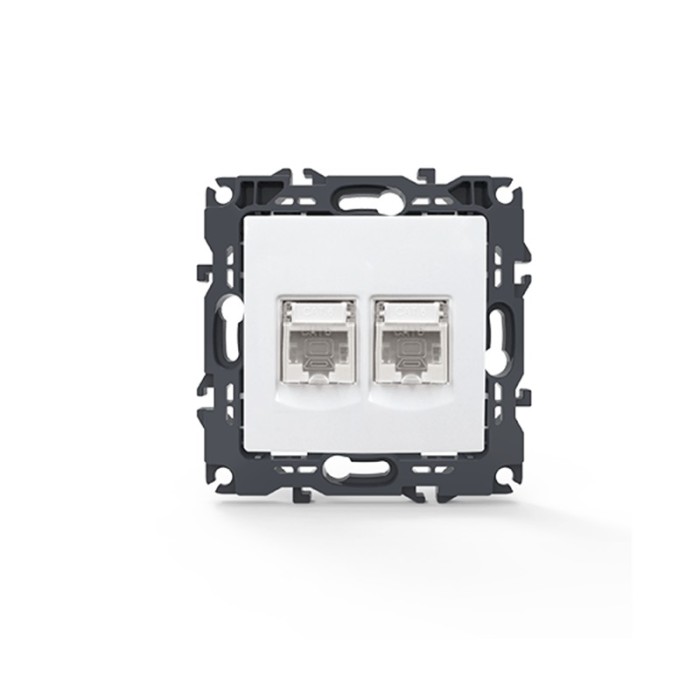 PRIME LAN SOCKET 2xRJ45 CAT6 UTP IP20 WHITE