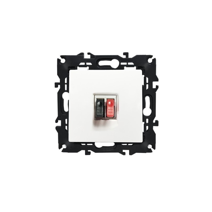 PRIME SINGLE AUDIO SOCKET SCREWLESS 36-230VAC IP20 WHITE