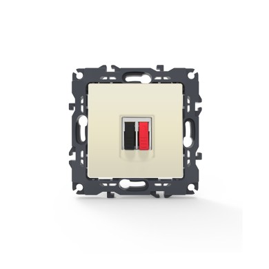 PRIME SINGLE AUDIO SOCKET SCREWLESS 36-230VAC IP20  IVORY