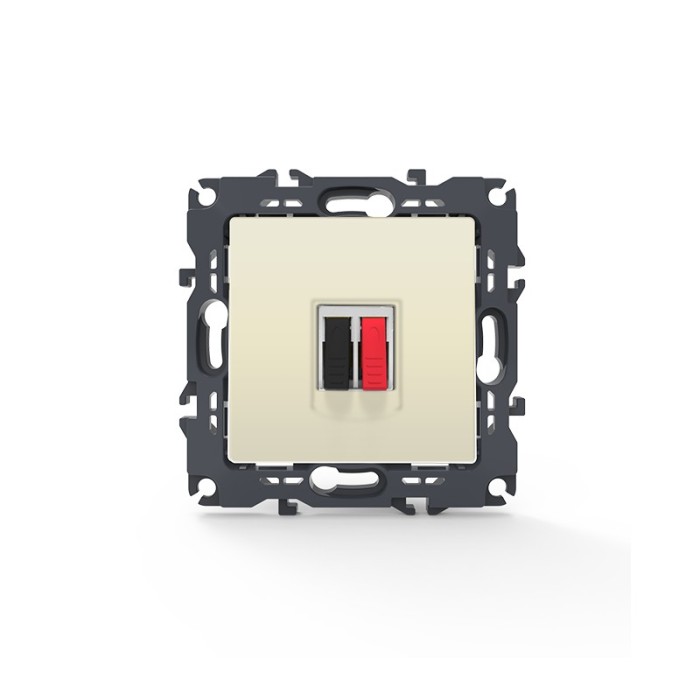 PRIME SINGLE AUDIO SOCKET SCREWLESS 36-230VAC IP20  IVORY