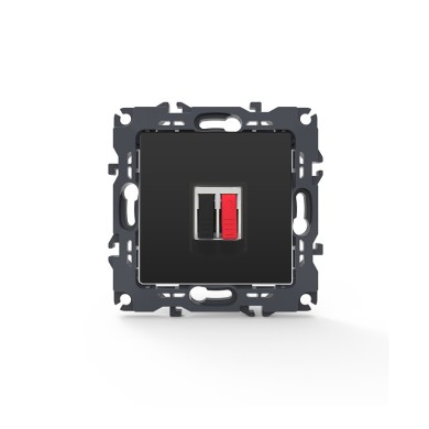 PRIME SINGLE AUDIO SOCKET SCREWLESS 36-230VAC IP20 MATT ANTHRACITE