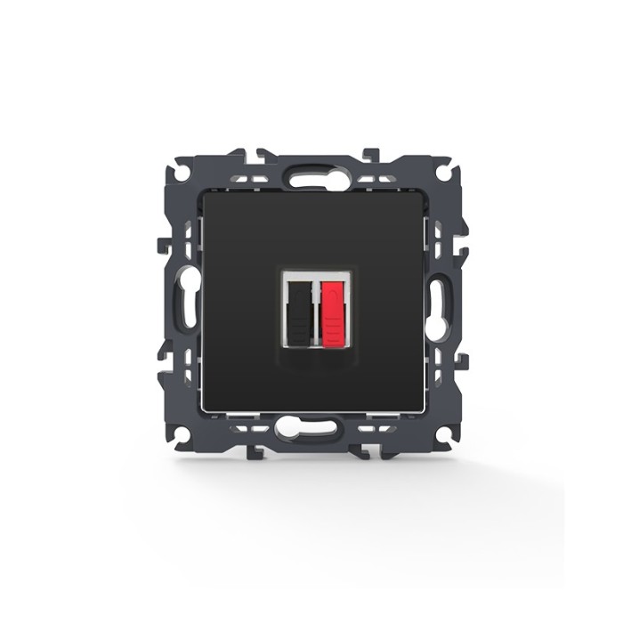 PRIME SINGLE AUDIO SOCKET SCREWLESS 36-230VAC IP20 MATT ANTHRACITE