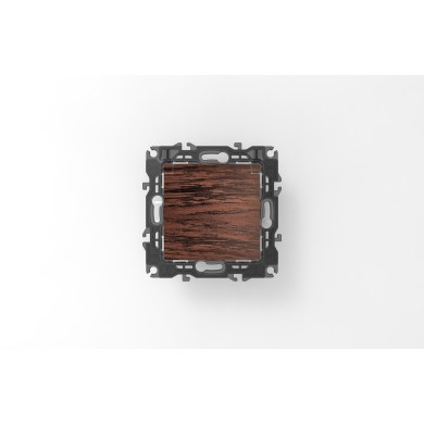 PRIME SCHUKO SOCKET WITH LID & SAFETY SHUTTER 1x2P+E 16A 250VAC IP20  WOOD