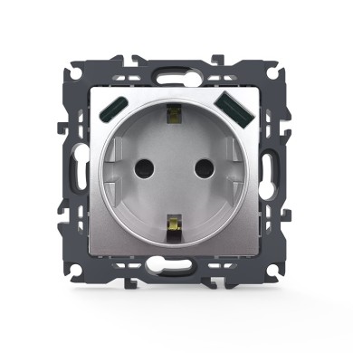 PRIME ΠΡΙΖΑ ΣΟΥΚΟ ΑΣΦΑΛΕΙΑΣ ΑΛΟΥΜΙΝΙΟ 1X2P+E 16A 250VAC & 2xUSB 5VDC 3A IP20 