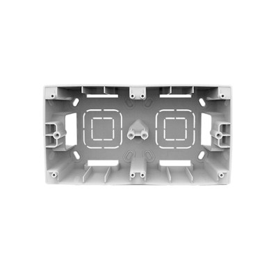 PRIME 2 GANG SURFACE MOUNTING BOX IP20 WHITE