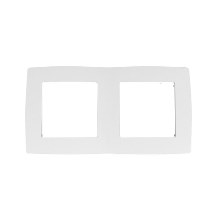 PRIME 2 GANG FRAME IP20 WHITE