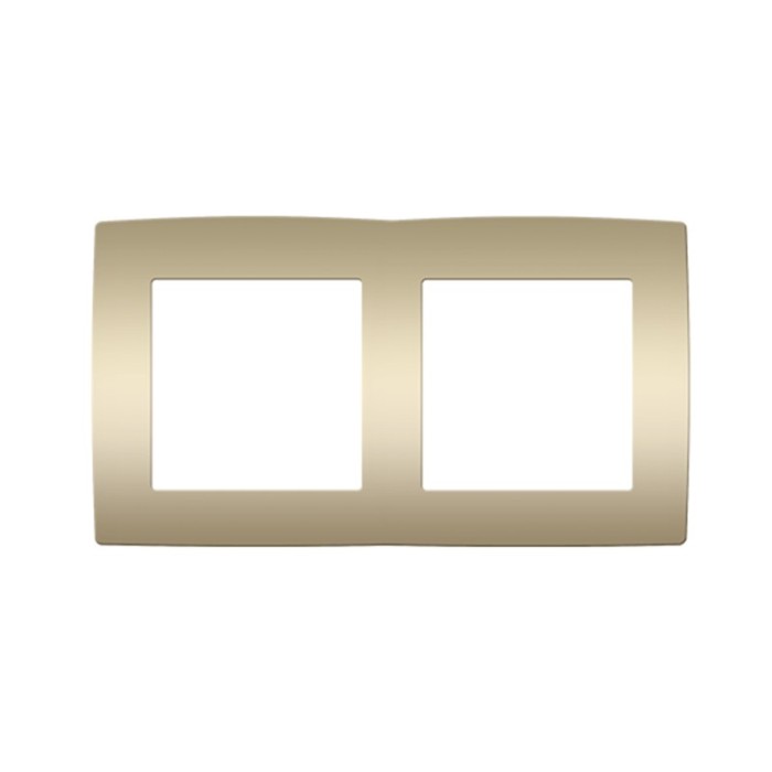 PRIME 2 GANG FRAME IP20 MATT CHAMPAGNE