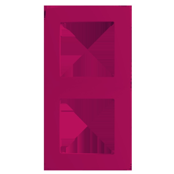 PRIME ΠΛΑΙΣΙΟ 2 ΘΕΣΕΩΝ ΡΟΖ IP20