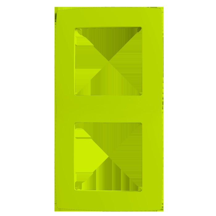 PRIME 2 GANG FRAME IP20 LIGHT GREEN