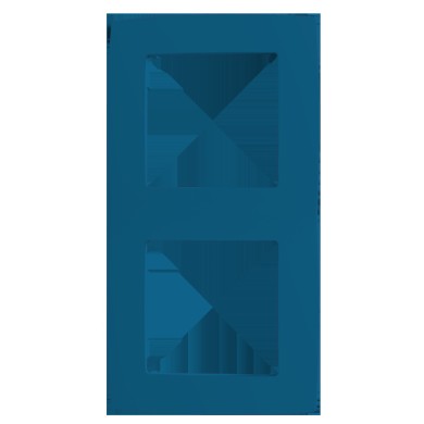 PRIME 2 GANG FRAME IP20 AZURE