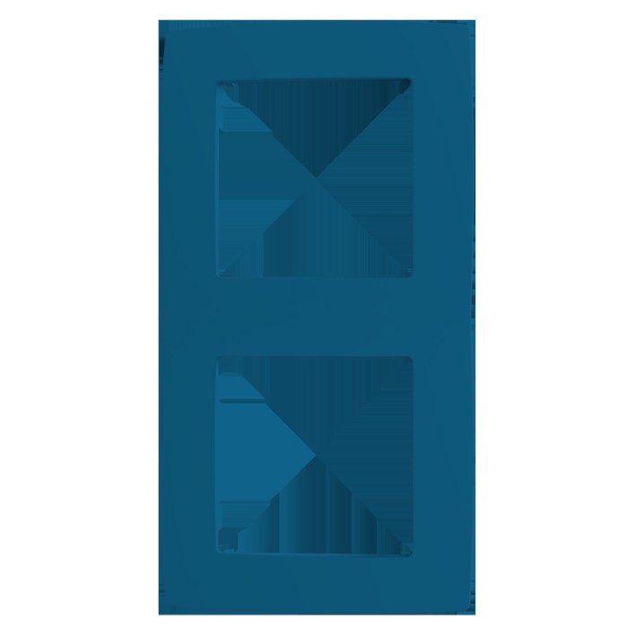 PRIME 2 GANG FRAME IP20 AZURE
