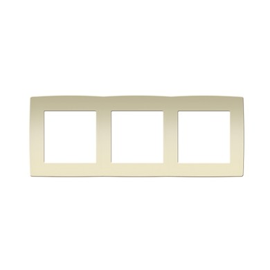 PRIME 3 GANG FRAME IP20 IVORY