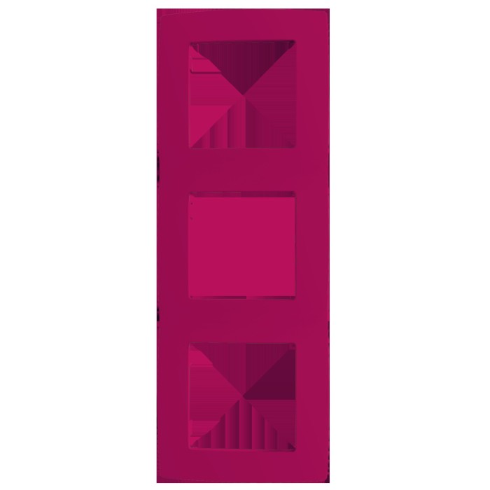 PRIME ΠΛΑΙΣΙΟ 3 ΘΕΣΕΩΝ ΡΟΖ IP20