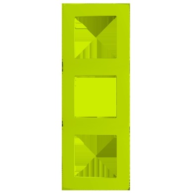 PRIME 3 GANG FRAME IP20 LIGHT GREEN