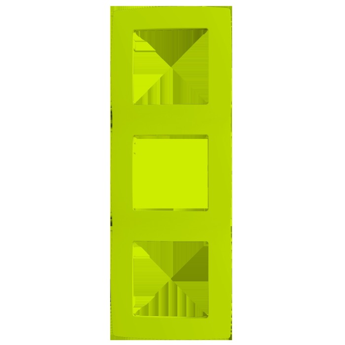 PRIME 3 GANG FRAME IP20 LIGHT GREEN