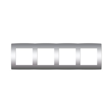 PRIME 4 GANG FRAME IP20 MATT ALUMINUM