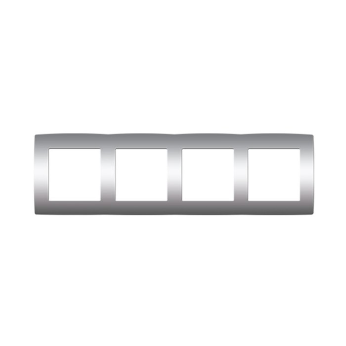 PRIME 4 GANG FRAME IP20 MATT ALUMINUM