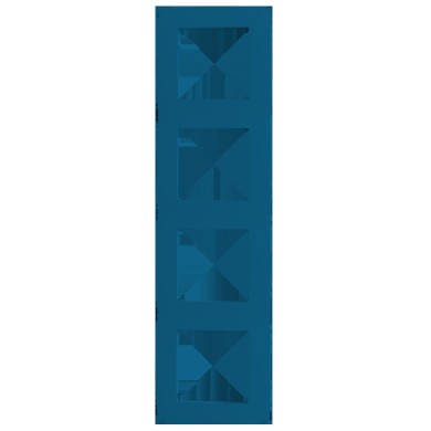 PRIME 4 GANG FRAME IP20 AZURE