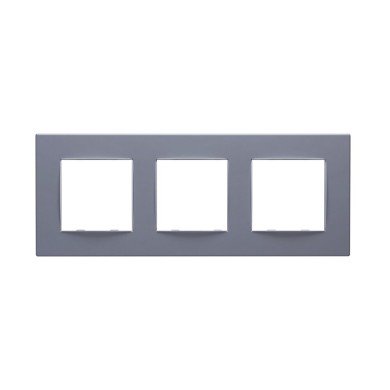 PRIME 3 GANG FRAME CLASSIC IP20 MAT ALUMINIUM
