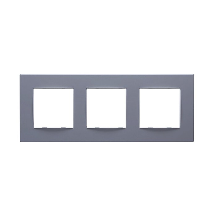 PRIME 3 GANG FRAME CLASSIC IP20 MAT ALUMINIUM
