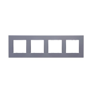 PRIME 4 GANG FRAME CLASSIC IP20 MAT ALUMINIUM