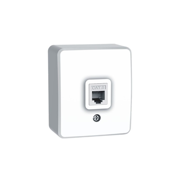 MURATA LAN SOCKET WALL MOUΝΤED 1xRJ45 CAT6 UTP IP20 WHITE