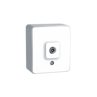 MURATA TV SOCKET END-LINE WALL MOUΝΤED MALE CONNECTOR IP20 WHITE