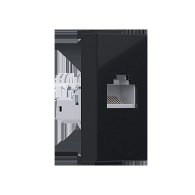 MODYS ΠΡΙΖΑ ΔΙΚΤΥΟΥ ΜΑΥΡΗ ΜΑΤ RJ45 CAT.5E IP20 ΧΩΡΙΣ ΘΩΡΑΚΙΣΗ