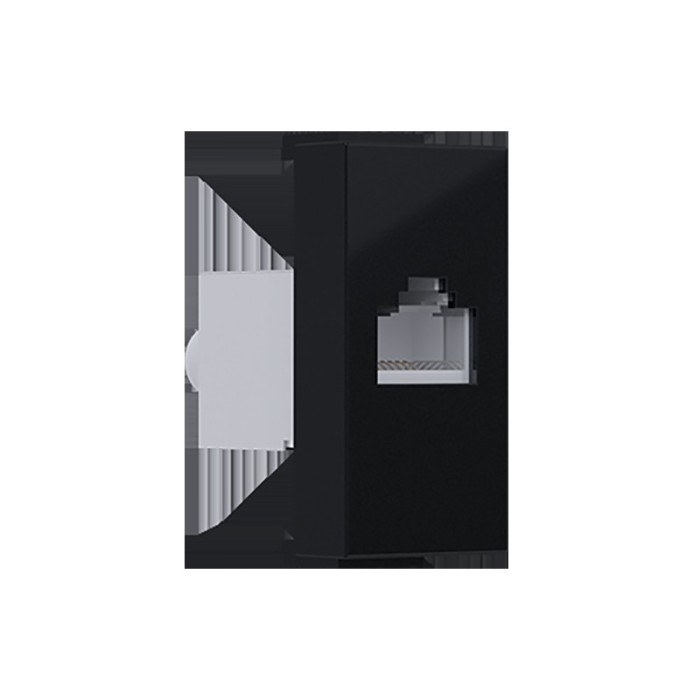 MODYS ΠΡΙΖΑ ΔΙΚΤΥΟΥ ΜΑΥΡΗ ΜΑΤ RJ45 CAT.6A IP20 ΜΕ ΘΩΡΑΚΙΣΗ