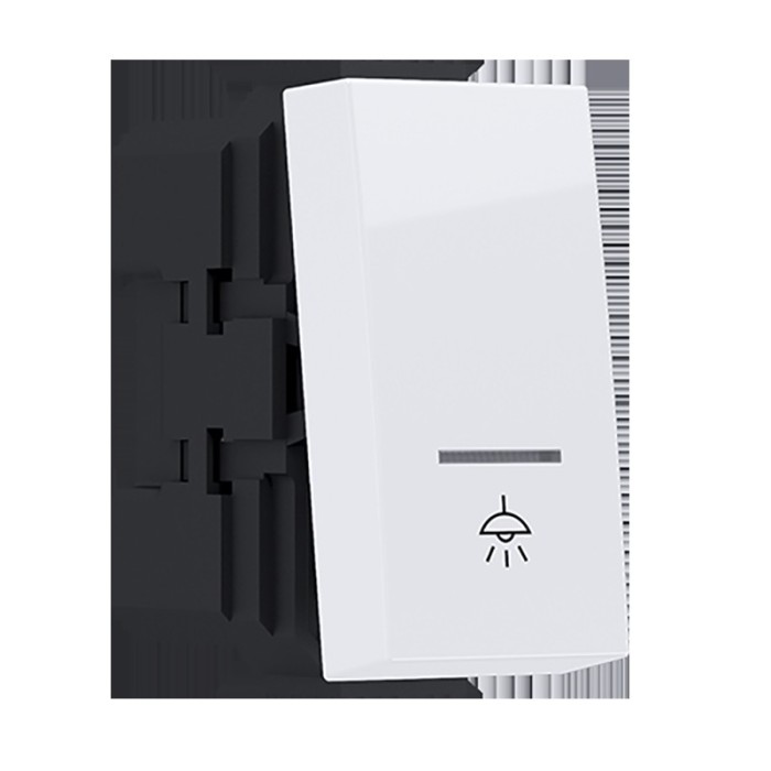 MODYS PUSH BUTTON SWITCH WITH INDICATOR & SYMBOL LIGHT WHITE 1 M. 1P 10A 250VAC IP20 