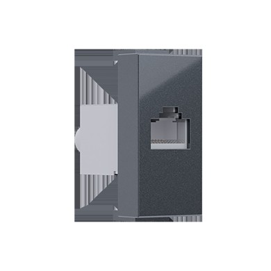 MODYS ΠΡΙΖΑ ΔΙΚΤΥΟΥ ΑΝΘΡΑΚΙ RJ45 CAT.6 IP20 ΜΕ ΘΩΡΑΚΙΣΗ