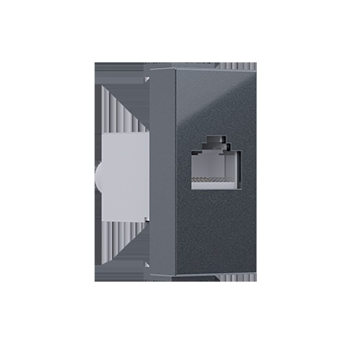 MODYS ΠΡΙΖΑ ΔΙΚΤΥΟΥ ΑΝΘΡΑΚΙ RJ45 CAT.6 IP20 ΜΕ ΘΩΡΑΚΙΣΗ