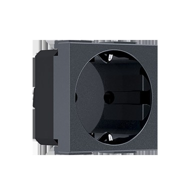  MODYS SCHUKO SOCKET WITH SHUTTERS ANTHRACITE 2 M. 2P+E 16A 250VAC IP20