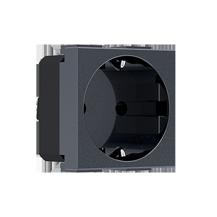  MODYS SCHUKO SOCKET WITH SHUTTERS ANTHRACITE 2 M. 2P+E 16A 250VAC IP20