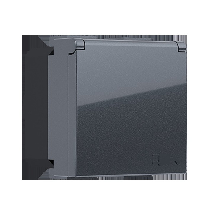  MODYS SCHUKO SOCKET WITH LID ANTHRACITE 2 M. 2P+E 16A 250VAC IP20